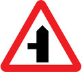  UK Traffic Sign Diagram Number 506.1L - Side Road Ahead - On Left