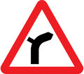  UK Traffic Sign Diagram Number 512.1 R - Bend Ahead - Right - Junction on Left