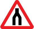  UK Traffic Sign Diagram Number 520 - Dual Carriageway Ends Ahead