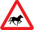  UK Traffic Sign Diagram Number 550 - Wild Horses