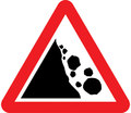  UK Traffic Sign Diagram Number 559 - Falling or Fallen Rocks