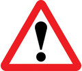  UK Traffic Sign Diagram Number 562 - Hazard Ahead