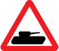  UK Traffic Sign Diagram Number 582 - Slow Moving Military Vehicles