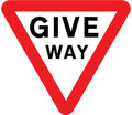  UK Traffic Sign Diagram Number 602 - Give Way