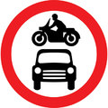  UK Traffic Sign Diagram Number 619 - Motor Vehicles Prohibited