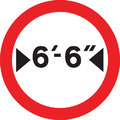  UK Traffic Sign Diagram Number 629 - Width Restriction