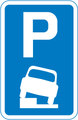  UK Traffic Sign Diagram Number 667 - Parking Permitted Partially on Footway