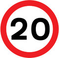 UK Traffic Sign Diagram Number 670 v20 - 20 MPH Speed Limit