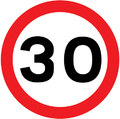  UK Traffic Sign Diagram Number 670 v30 -  30 MPH Speed Limit