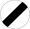  UK Traffic Sign Diagram Number 671 - De-restricted - National Speed Limit Applies