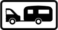  UK Traffic Sign Diagram Number 804.3 - Parking Place for Caravans and Motorised Caravans