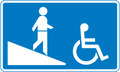  UK Traffic Sign Diagram Number 814.2 - Pedestrian Ramp Down