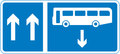  UK Traffic Sign Diagram Number 960 -  Contraflow Bus Lane
