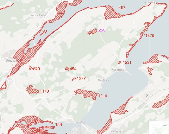  Black Isle SSSIs with Site Number