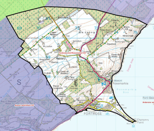  Fortrose and Rosemarkie area map