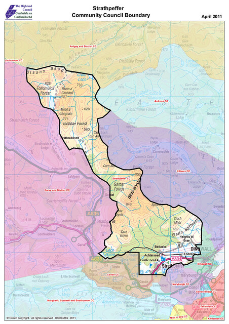 Strathpeffer Community Council Area Map Strathpeffer Community Council Area Map